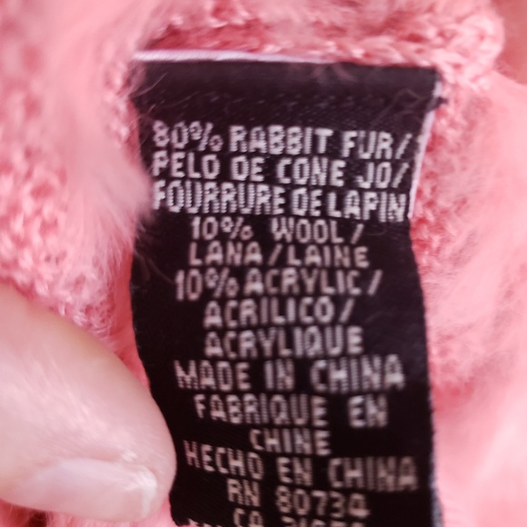 BCBG MAXAZRIA pastel pink fur shrug - Picture 3 of 3